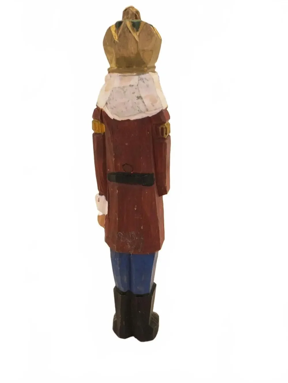 Vintage Hand-Carved Wooden Nutcracker Soldier Figurine 6